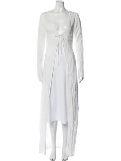 Pre-owned Tularosa V-neck Sweater In White