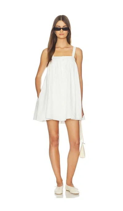 Tularosa Wilma Linen Mini Dress In White