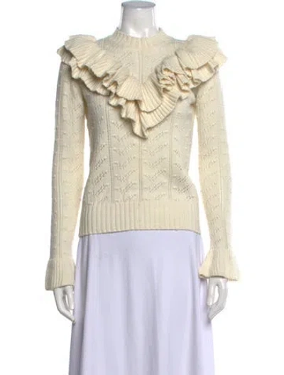 Pre-owned Tularosa Wool Patterned Sweater In Neutrals