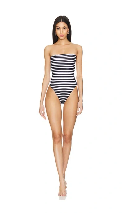 Tularosa X Ella Rose Corina One Piece In Black & White Stripe