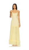 Tularosa X Emma Rose Ada Maxi Dress In Gold