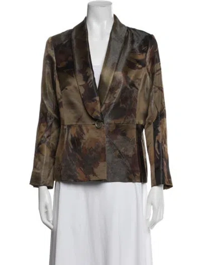Pre-owned Tuleh Floral Print Blazer In Multi