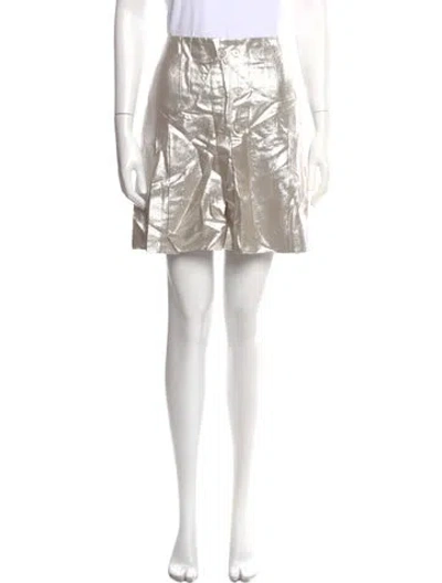 Pre-owned Tuleh Pleated Accents Mini Skirt In Multi
