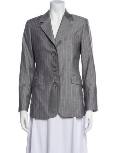 Pre-owned Tuleh Striped Blazer In Gray