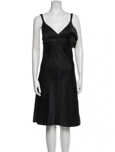 Pre-owned Tuleh Wool Knee-length Dress In Black