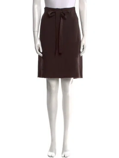 Pre-owned Tuleh Wool Knee-length Skirt In Brown