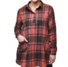 Tulip B Dumbarton Tunic In Red Plaid In Multi