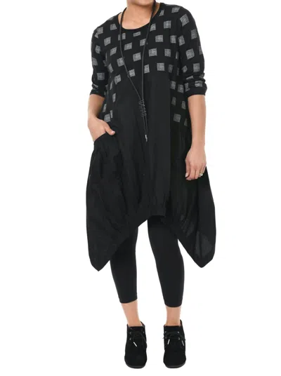 Tulip Clothing Adele Dress In Black Gray Mini Chex