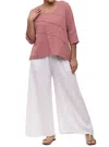 Tulip Clothing Adeline Pullover Top In Rose In Multi