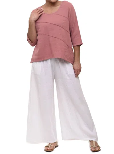 Tulip Clothing Adeline Pullover Top In Rose In Multi