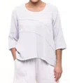Tulip Clothing Adeline Pullover Top In White In White