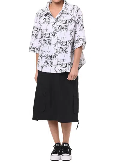 Tulip Clothing Alice Shirt In White Etching In Multi