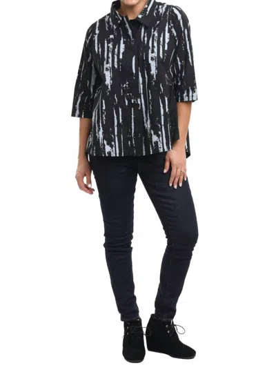 Tulip Clothing Alice Top In Black Gray Airbrush