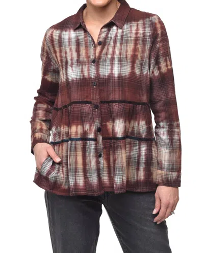 Tulip Clothing Alicia Top In Bonnybridge Flannel In Multi