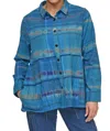 Tulip Clothing Alicia Top In Rehoboth Flannel In Blue