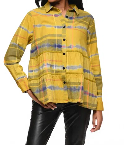 Tulip Clothing Alicia Top In Sedona Flannel In Yellow