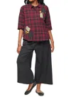Tulip Clothing Alison Top In Lucerne Flannel In Multi