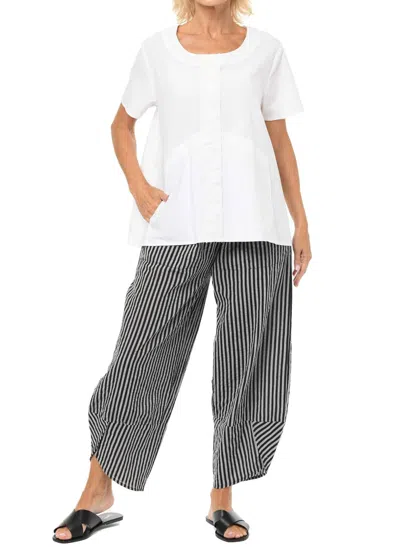 Tulip Clothing Ariana Pant In Harrison Seersucker Stripe In Black