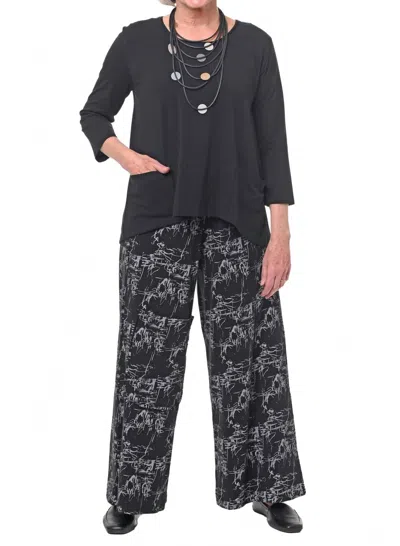 Tulip Clothing Ariella Pant In Black Etching In Transparent