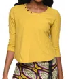 Tulip Clothing Bowen Top In Oil Yellow In Yellow