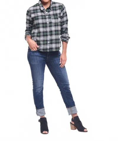 Tulip Clothing Boyfriend Collared Button Down Shirt In York In Multi