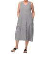 Tulip Clothing Bridgit Dress In Indy Check In Gray