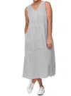 Tulip Clothing Bridgit Dress In Murphy Seersucker Stripe In White
