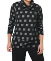 Tulip Clothing Bristol Top In Black Gray Mini Chex In Multi