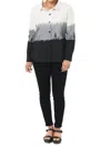 Tulip Clothing Brynn Button Down Shirt In Oystershell Ombre