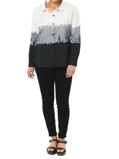 Tulip Clothing Brynn Button Down Shirt In Oystershell Ombre