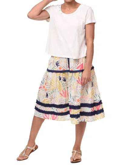 Tulip Clothing Button Tee In Ivory In White