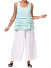 Tulip Clothing Cara Tank In Aqua In Blue