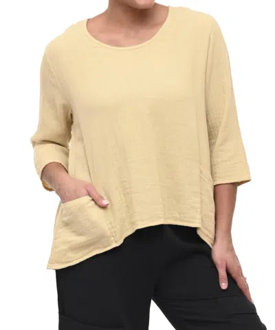 Tulip Clothing Carly Pullover Top In Saffron In Nude