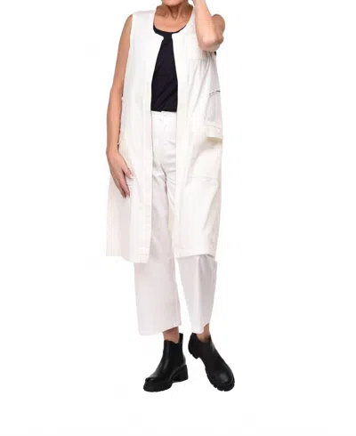 Tulip Clothing Cassandra Vest In Ivory Twill In White