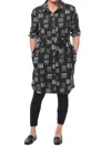 Tulip Clothing Destin Button Down Tunic In Hash Tags In Multi
