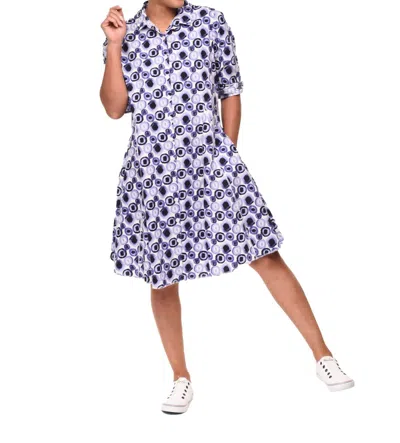 Tulip Clothing Collins Dress In Iris Poppers