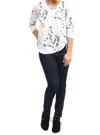 Tulip Clothing Constance Pullover Top In Paintball In White