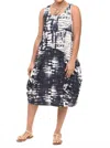 Tulip Clothing Cora Dress In Ocean Tie Dye In Multi