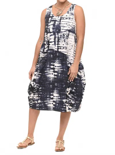 Tulip Clothing Cora Dress In Ocean Tie Dye In Multi