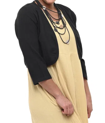 Tulip Clothing Cropped Shrug In Black