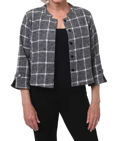 Tulip Clothing Dakota Jacket In Cambridge Boucle In Gray