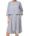 Tulip Clothing Dakota Jacket In Marina White Seersucker Stripe