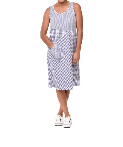 Tulip Clothing Dawson Dress In Peri Checks In Multi