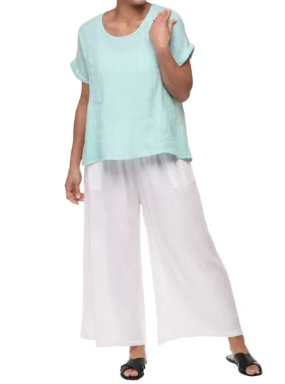 Tulip Clothing Destination Top In Aqua In Blue