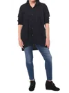 Tulip Clothing Dorian Button Down Blouse In Black
