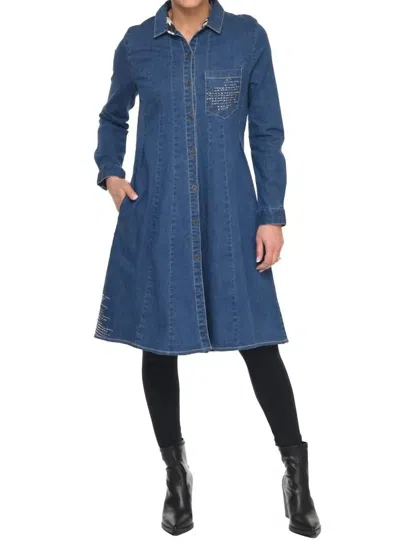 Tulip Clothing Elsa Denim Dress In Blue