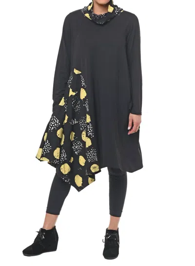 Tulip Clothing Emaline Long Sleeve Dress In Forsythia In Multi