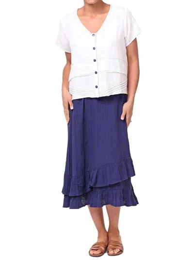 Tulip Clothing Erika Skirt In Navy In Blue