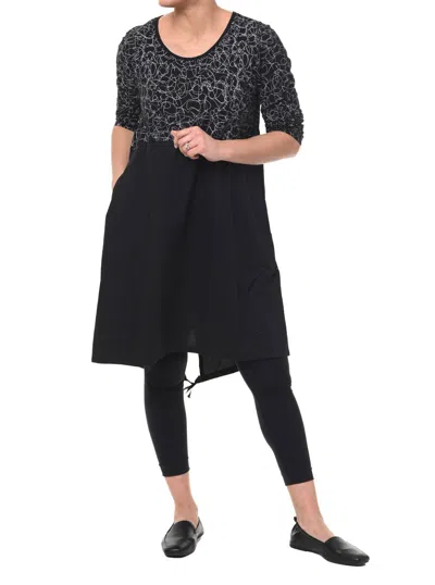 Tulip Clothing Estee Dress In Black Squiggle