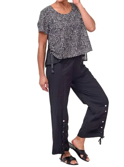 Tulip Clothing Gweneth Pullover Top In Black Dots In Multi